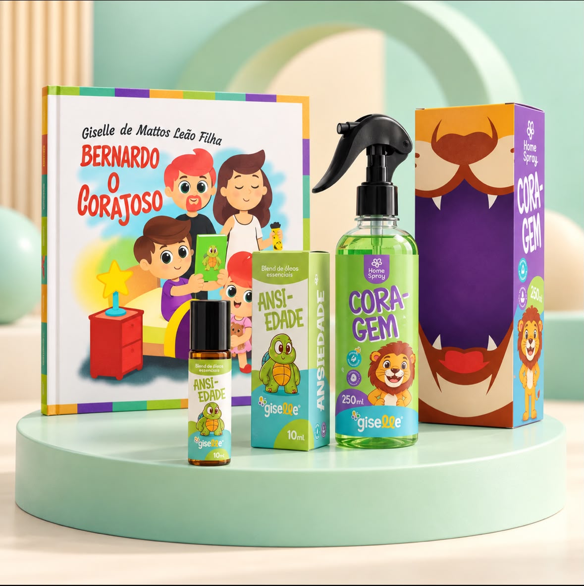 KIT: Kit Família: Blend Ansiedade +Livro do Bernardo, o corajoso + Home Spray