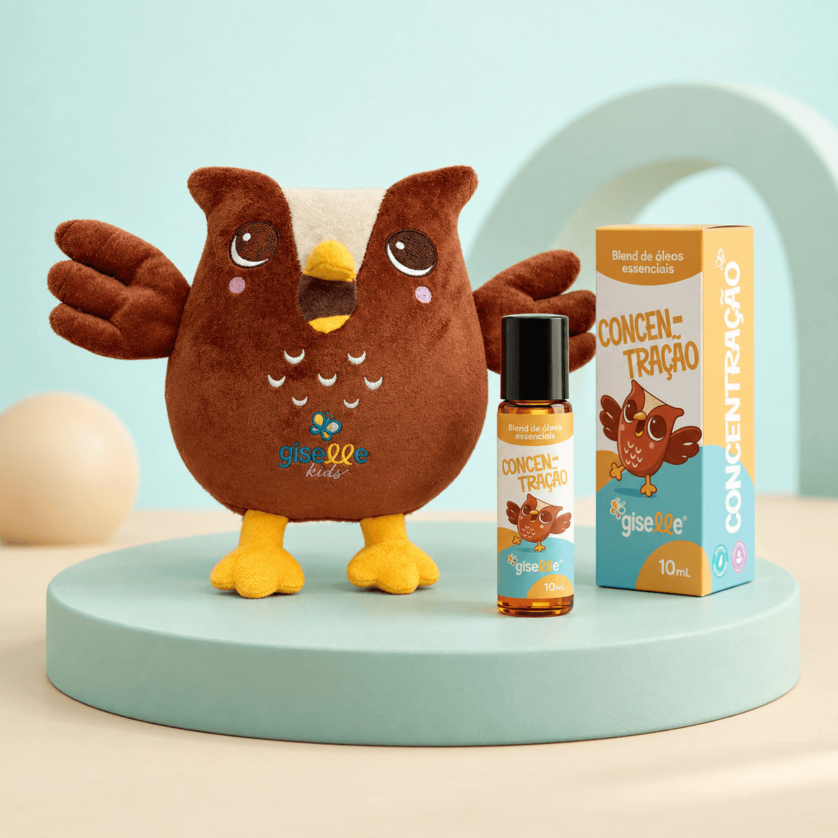 Kit Coruja: Mascote Coruja MILA e Blend Concentração